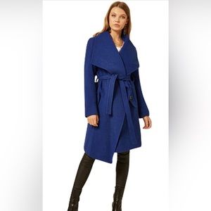 De La Creme -Women`s Winter Wool Cashmere Wrap Coat with Large Collar
